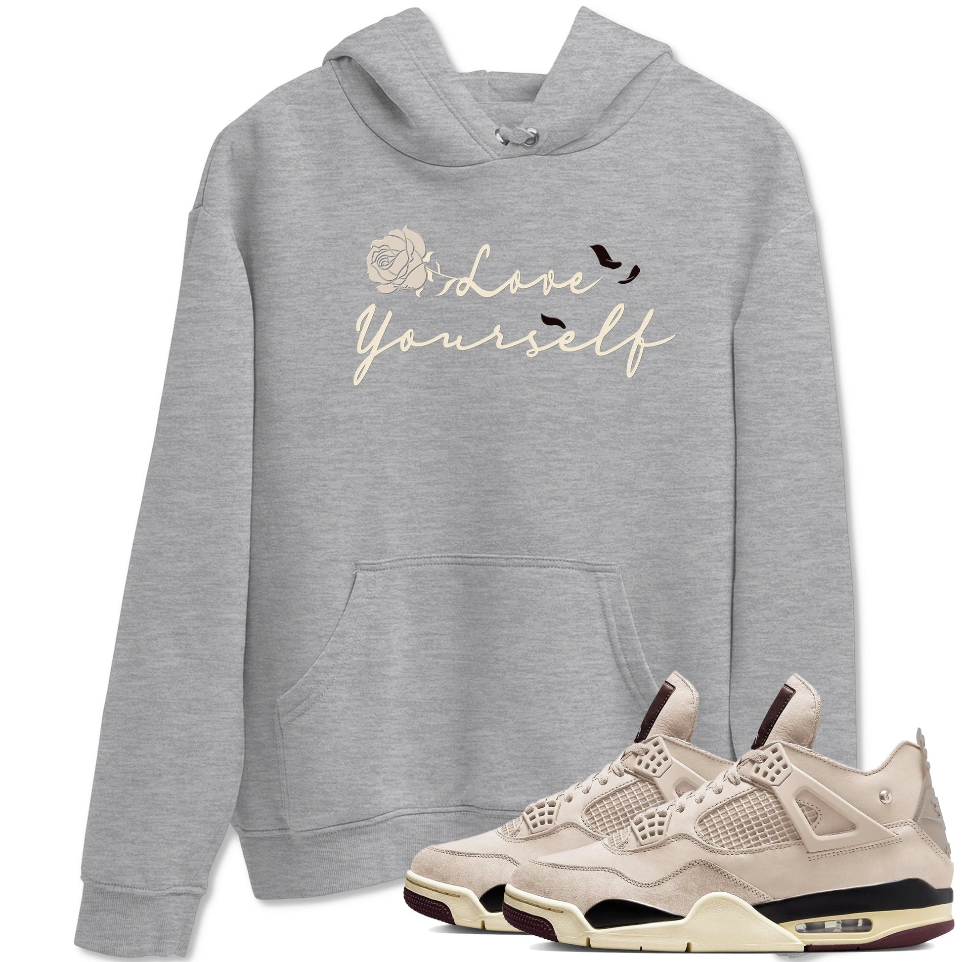 4s A Ma Maniere x "While You Were Sleeping" shirts to match jordans Love Yourself sneaker match tees Air Jordan 4 A Ma Maniere x W.Y.W.S match shoes to clothes SNRT Sneaker Tees unisex cotton Heather Grey 1 shirts