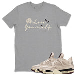 4s A Ma Maniere x "While You Were Sleeping" shirts to match jordans Love Yourself sneaker match tees Air Jordan 4 A Ma Maniere x W.Y.W.S match shoes to clothes SNRT Sneaker Tees unisex cotton Heather Grey 1 shirts