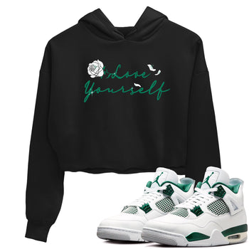 4s Oxidized Green shirts to match jordans Love Yourself sneaker match tees Air Jordan 4 Oxidized Green SNRT Sneaker Tees streetwear brand Black 1 crop tee