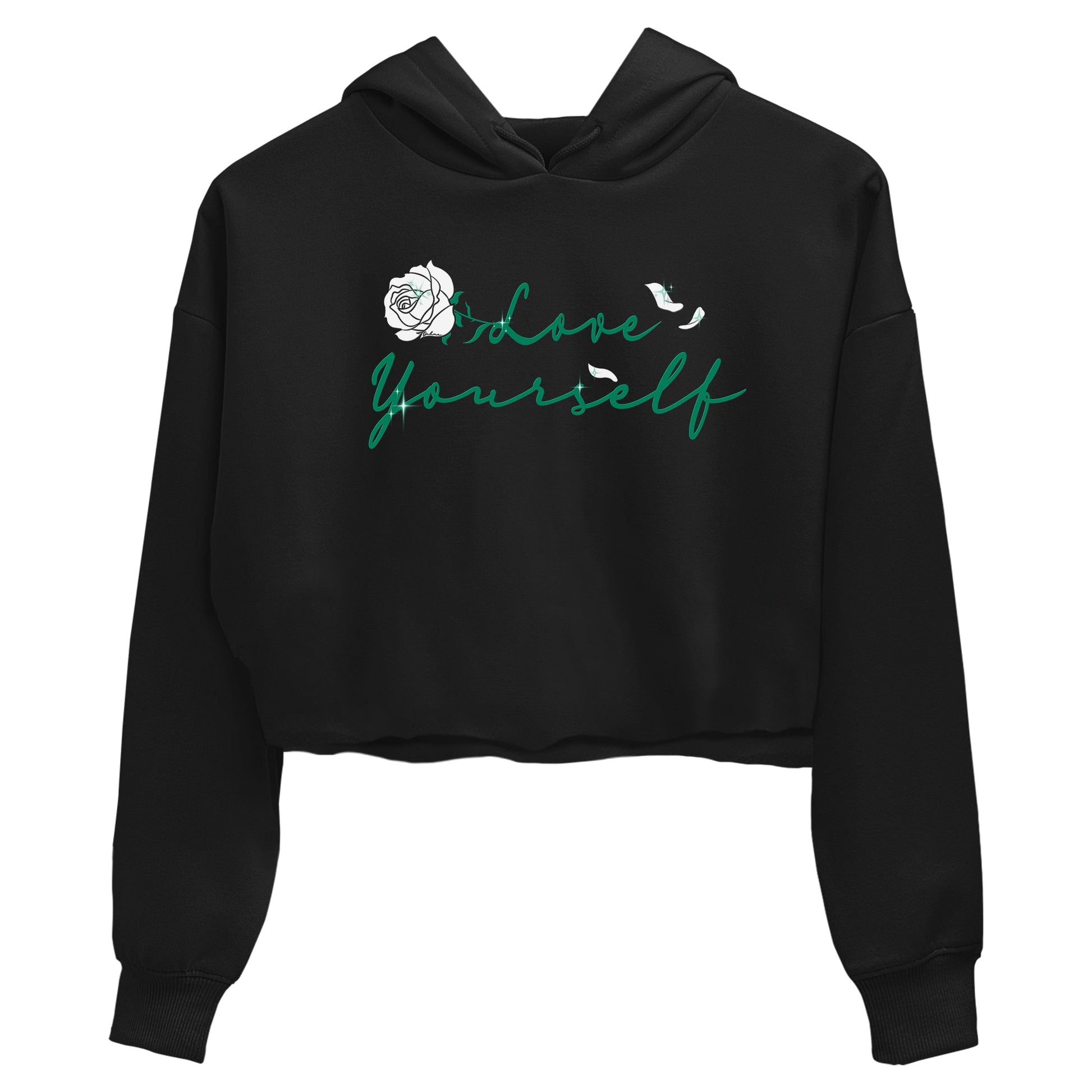 4s Oxidized Green shirts to match jordans Love Yourself sneaker match tees Air Jordan 4 Oxidized Green SNRT Sneaker Tees streetwear brand Black 2 crop tee