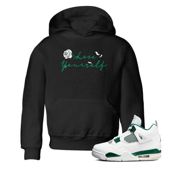 4s Oxidized Green shirts to match jordans Love Yourself sneaker match tees Air Jordan 4 Oxidized Green SNRT Sneaker Tees streetwear brand Baby and Youth Black 1 cotton tee