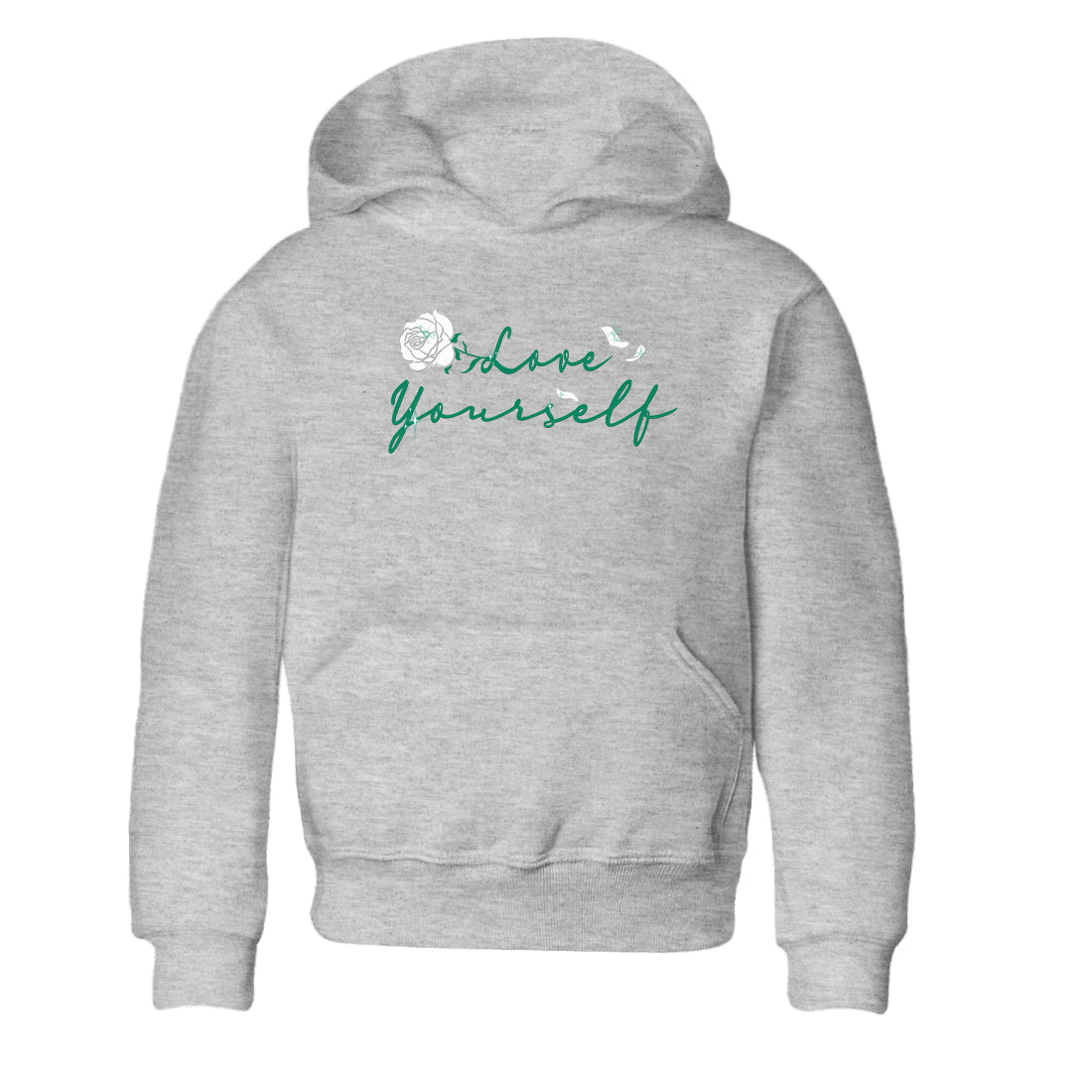 4s Oxidized Green shirts to match jordans Love Yourself sneaker match tees Air Jordan 4 Oxidized Green SNRT Sneaker Tees streetwear brand Baby and Youth Heather Grey 2 cotton tee