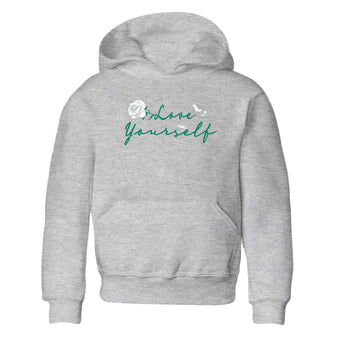 4s Oxidized Green shirts to match jordans Love Yourself sneaker match tees Air Jordan 4 Oxidized Green SNRT Sneaker Tees streetwear brand Baby and Youth Heather Grey 2 cotton tee
