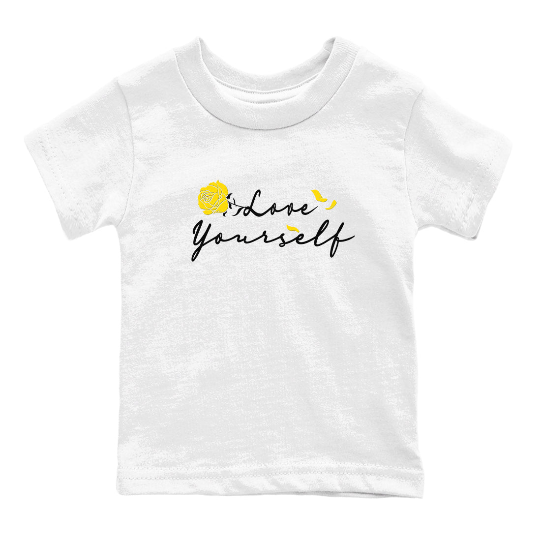 4s Vivid Sulfur shirt to match jordans Love Yourself sneaker tees Air Jordan 4 Vivid Sulfur SNRT sneaker release tees baby toddler White 2 cotton Shirt