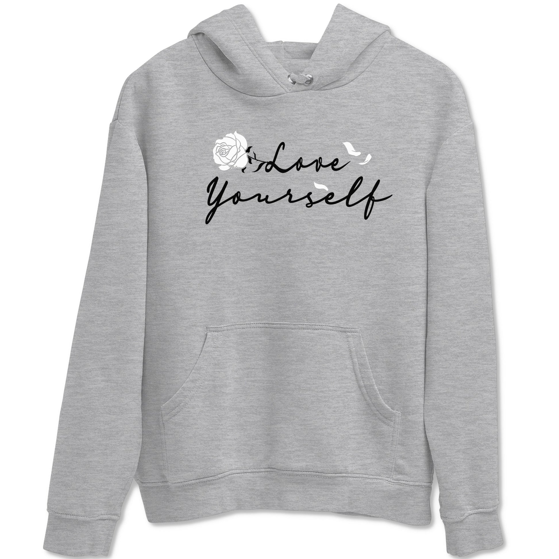 4s White Thunder shirts to match jordans Love Yourself sneaker match tees Air Jordan 4 White Thunder SNRT Sneaker Release Tees unisex cotton Heather Grey 2 crew neck shirts