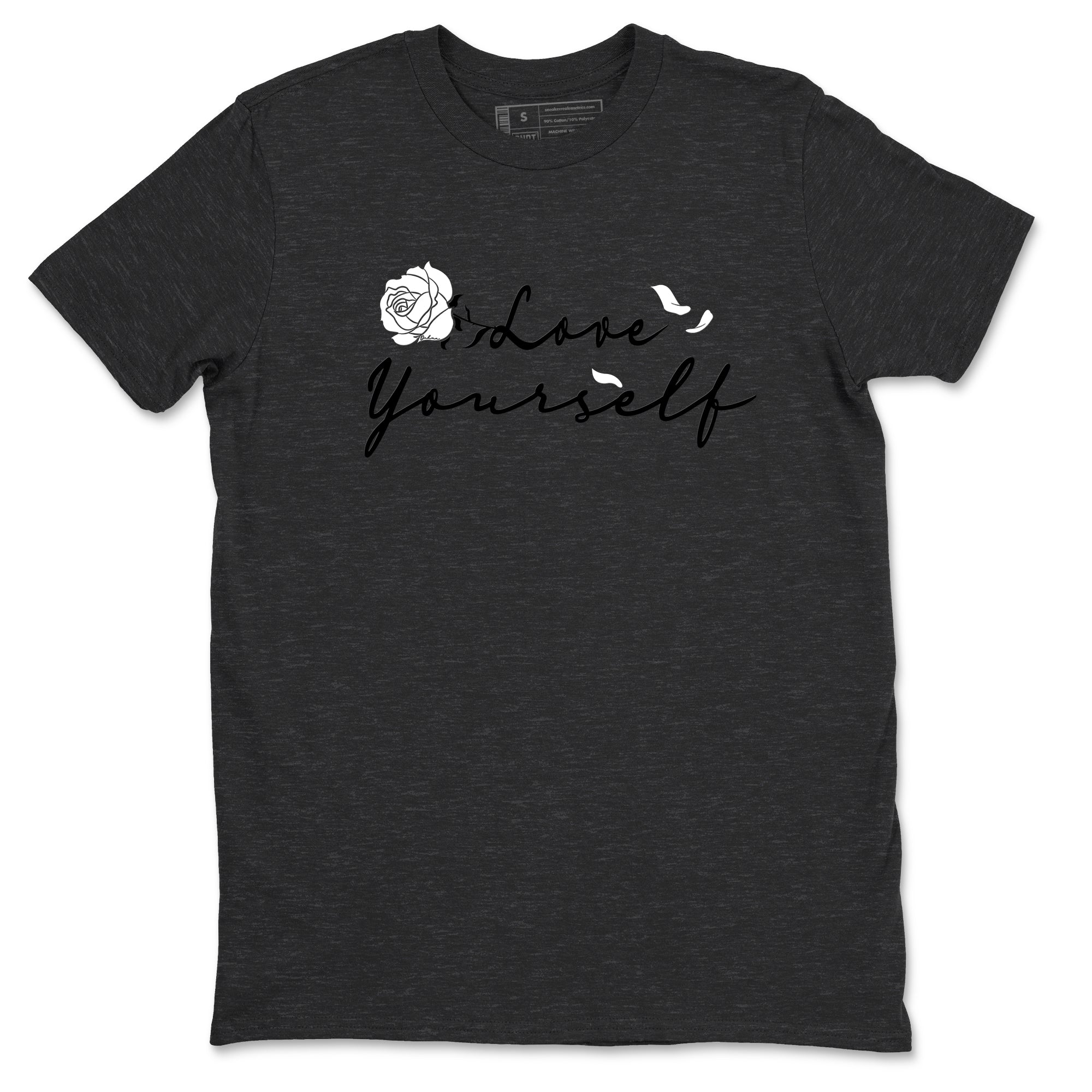 4s White Thunder shirts to match jordans Love Yourself sneaker match tees Air Jordan 4 White Thunder SNRT Sneaker Release Tees unisex cotton Charcoal Heather 2 crew neck shirts