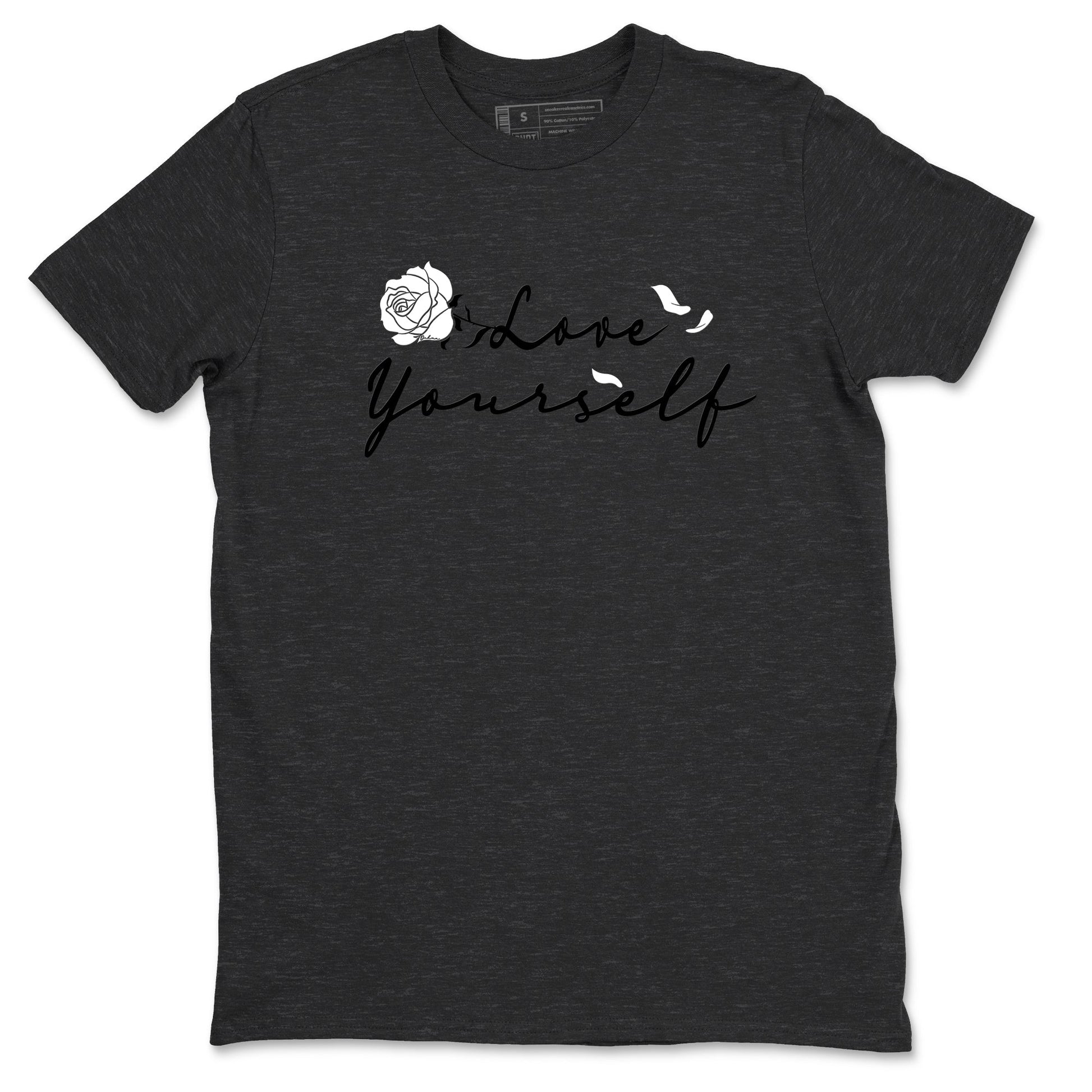 4s White Thunder shirts to match jordans Love Yourself sneaker match tees Air Jordan 4 White Thunder SNRT Sneaker Release Tees unisex cotton Charcoal Heather 2 crew neck shirts