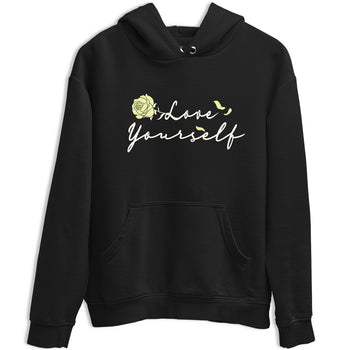 Sneaker match tees – Streetwear Graphic Tees Air Jordan 5 Luminous Green Sneakers – Love Yourself Graphic Tee Black 2