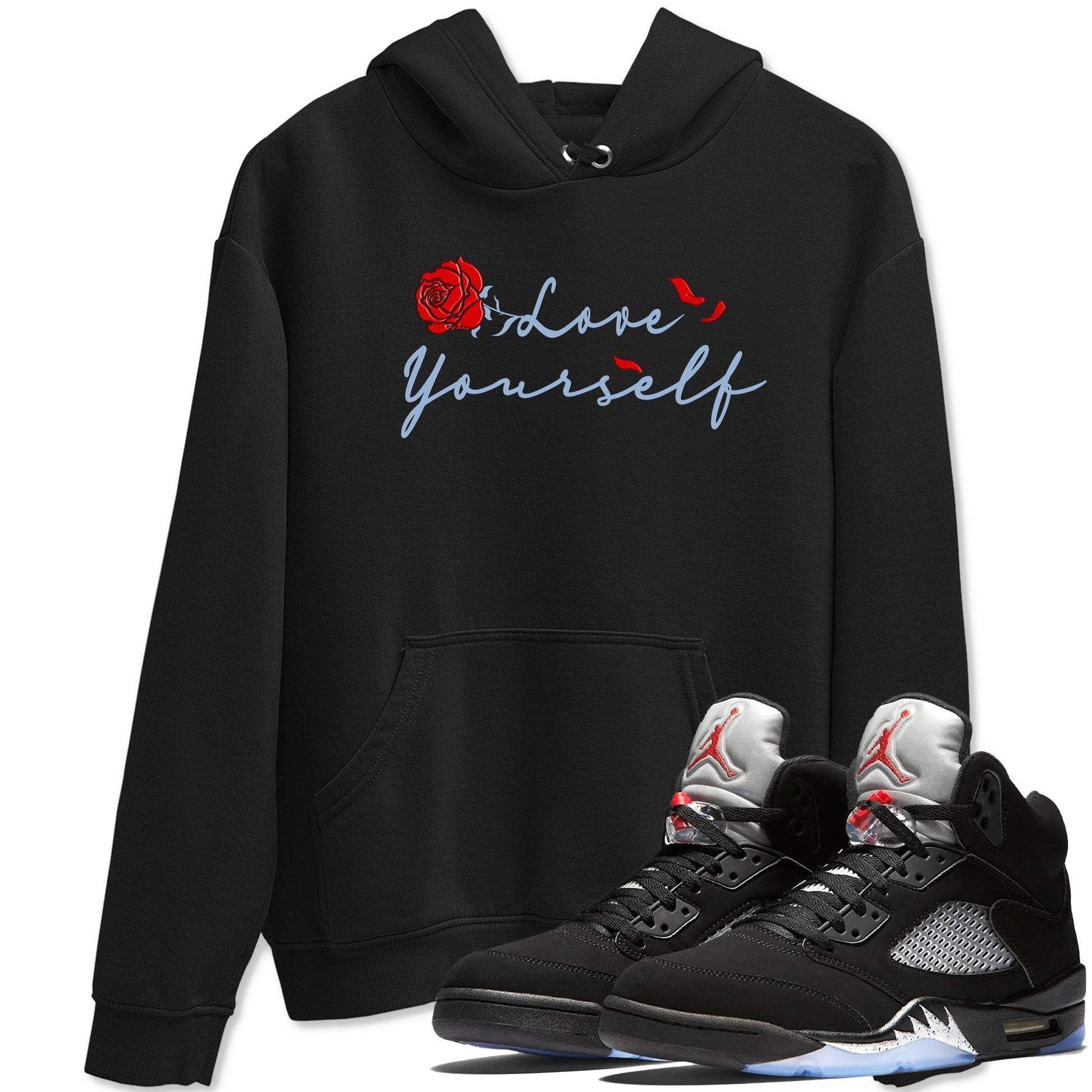 Jordan 5 Retro Reimagined shirts to match jordans Love Yourself sneaker match tees Air Jordan 5 Reimagined match shoes to clothes SNRT Sneaker Tees unisex cotton Black 1 shirts