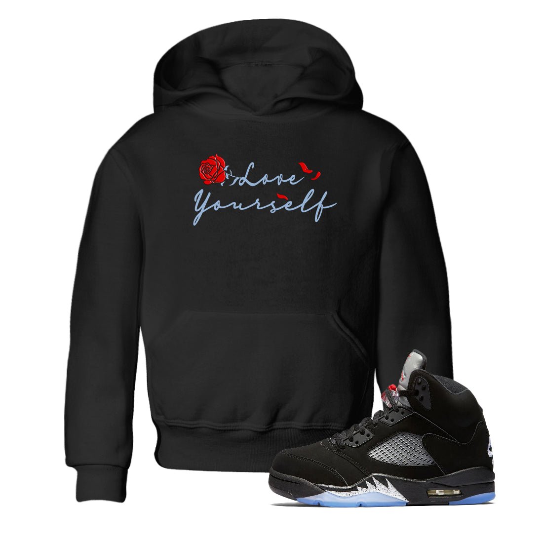 Jordan 5 Retro Reimagined shirts to match jordans Love Yourself sneaker match tees Air Jordan 5 Reimagined match shoes to clothes SNRT Sneaker Tees Youth Baby Black 1 tee