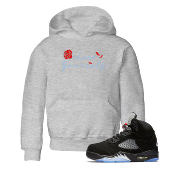 Jordan 5 Retro Reimagined shirts to match jordans Love Yourself sneaker match tees Air Jordan 5 Reimagined match shoes to clothes SNRT Sneaker Tees Youth Baby Heather Grey 1 tee