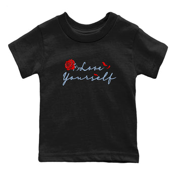Jordan 5 Retro Reimagined shirts to match jordans Love Yourself sneaker match tees Air Jordan 5 Reimagined match shoes to clothes SNRT Sneaker Tees Youth Baby Black 2 tee