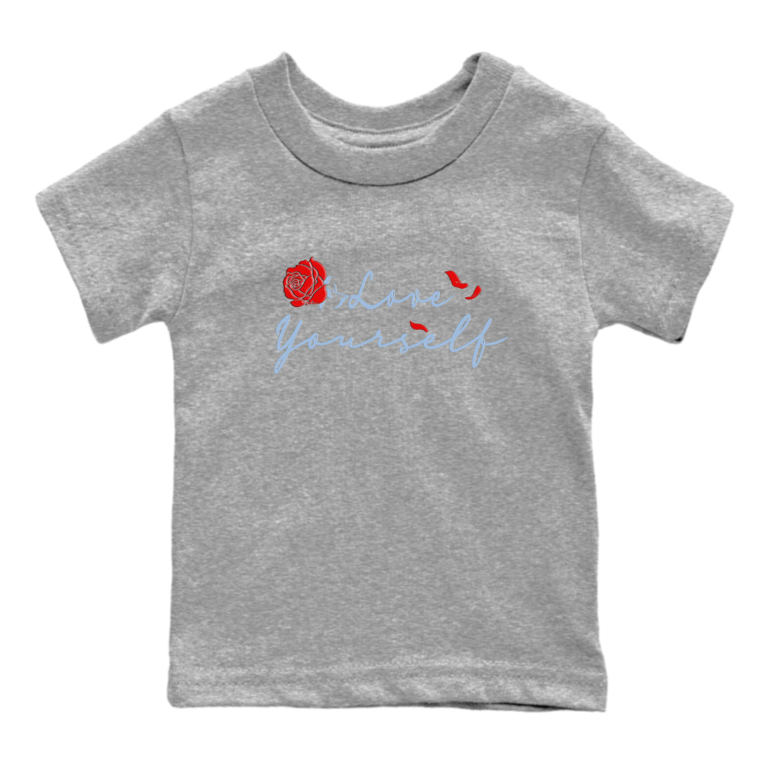Jordan 5 Retro Reimagined shirts to match jordans Love Yourself sneaker match tees Air Jordan 5 Reimagined match shoes to clothes SNRT Sneaker Tees Youth Baby Heather Grey 2 tee