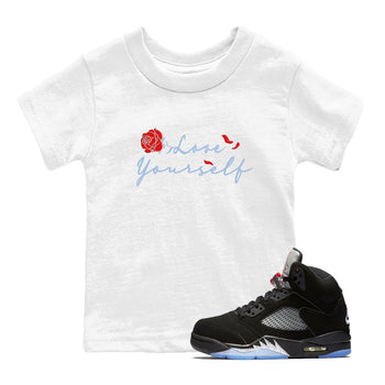 Jordan 5 Retro Reimagined shirts to match jordans Love Yourself sneaker match tees Air Jordan 5 Reimagined match shoes to clothes SNRT Sneaker Tees Youth Baby White 1 tee