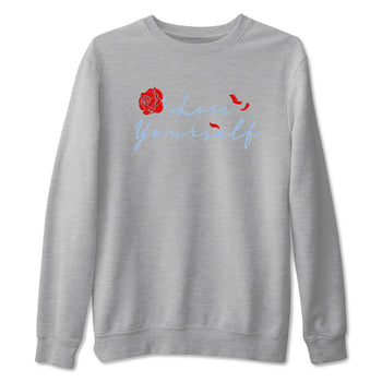 Jordan 5 Retro Reimagined shirts to match jordans Love Yourself sneaker match tees Air Jordan 5 Reimagined match shoes to clothes SNRT Sneaker Tees unisex cotton Heather Grey 2 shirts