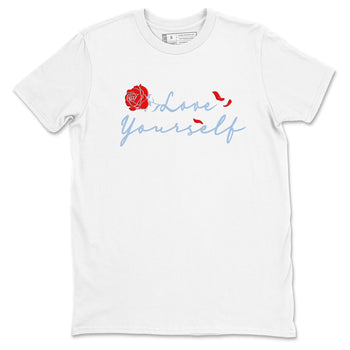 Jordan 5 Retro Reimagined shirts to match jordans Love Yourself sneaker match tees Air Jordan 5 Reimagined match shoes to clothes SNRT Sneaker Tees unisex cotton White 2 shirts