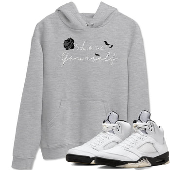 5s White Black shirts to match jordans Love Yourself best t shirts to wear with jordans Air Jordan 5 Retro White Black match shoes to clothes SNRT Sneaker Tees unisex cotton Heather Grey 1 shirts