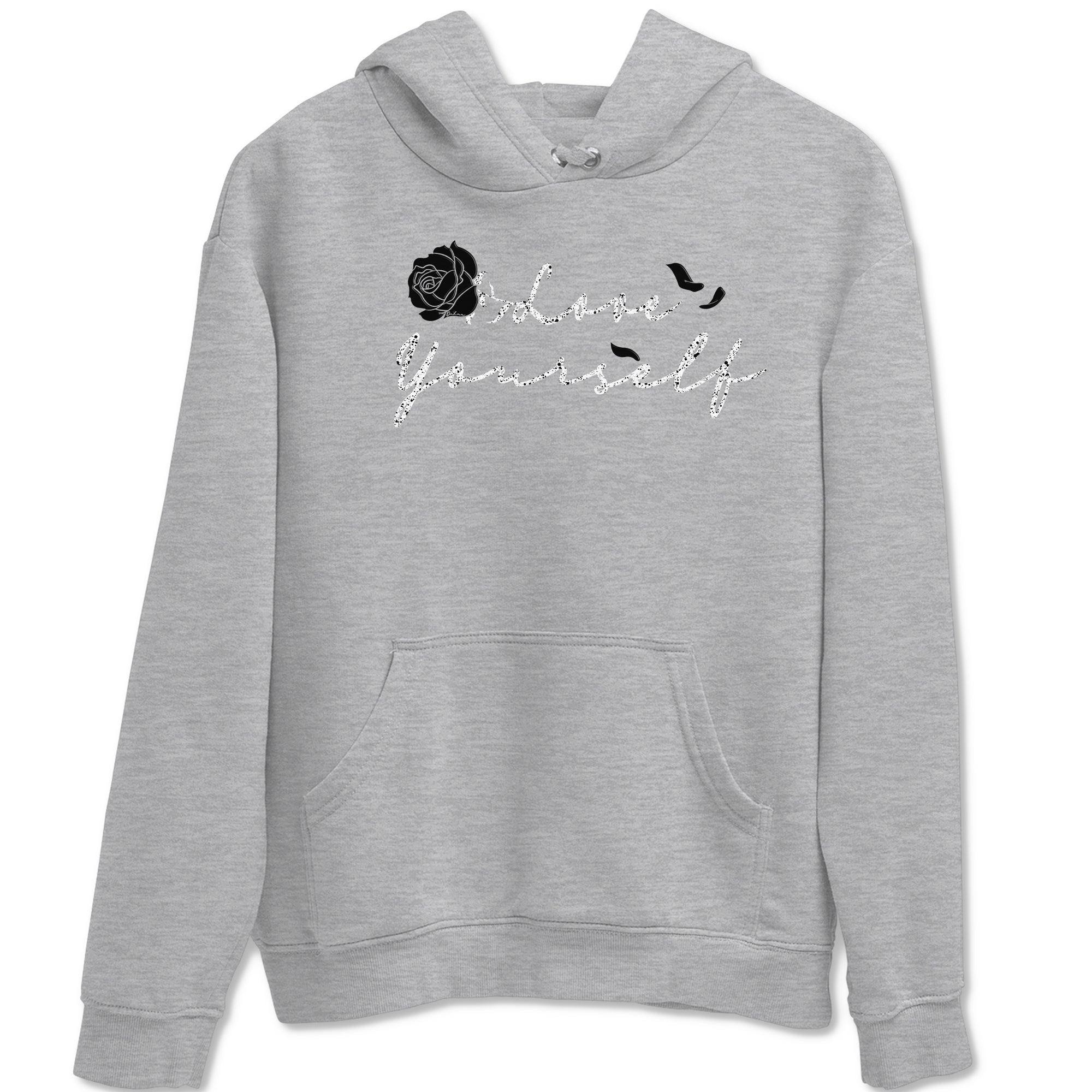 5s White Black shirts to match jordans Love Yourself best t shirts to wear with jordans Air Jordan 5 Retro White Black match shoes to clothes SNRT Sneaker Tees unisex cotton Heather Grey 2 shirts