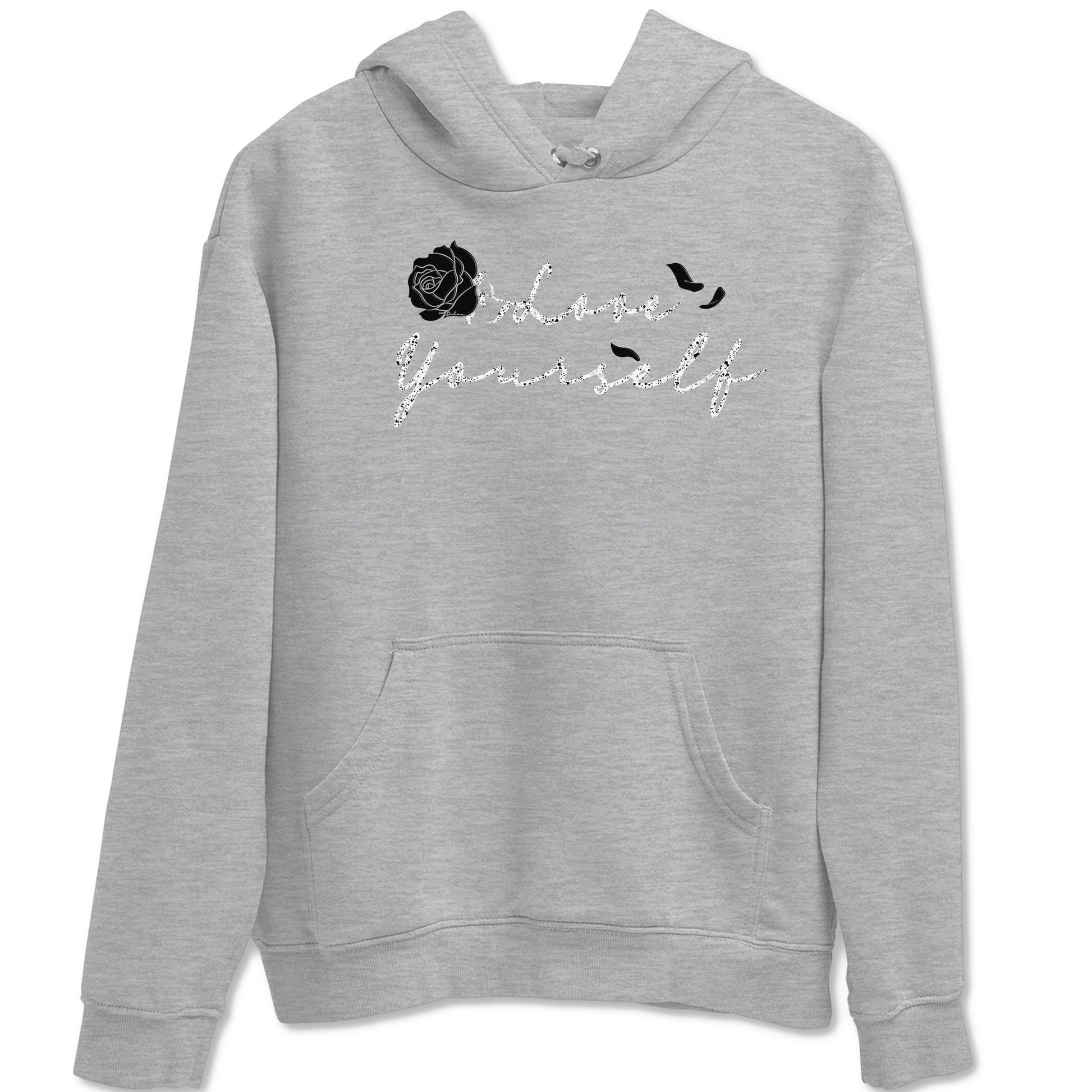 5s White Black shirts to match jordans Love Yourself best t shirts to wear with jordans Air Jordan 5 Retro White Black match shoes to clothes SNRT Sneaker Tees unisex cotton Heather Grey 2 shirts