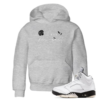 5s White Black shirts to match jordans Love Yourself best t shirts to wear with jordans Air Jordan 5 Retro White Black match shoes to clothes SNRT Sneaker Tees Youth Baby Heather Grey 1 tee
