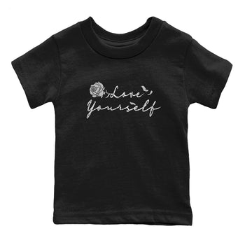 5s White Black shirts to match jordans Love Yourself best t shirts to wear with jordans Air Jordan 5 Retro White Black match shoes to clothes SNRT Sneaker Tees Youth Baby Black 2 tee