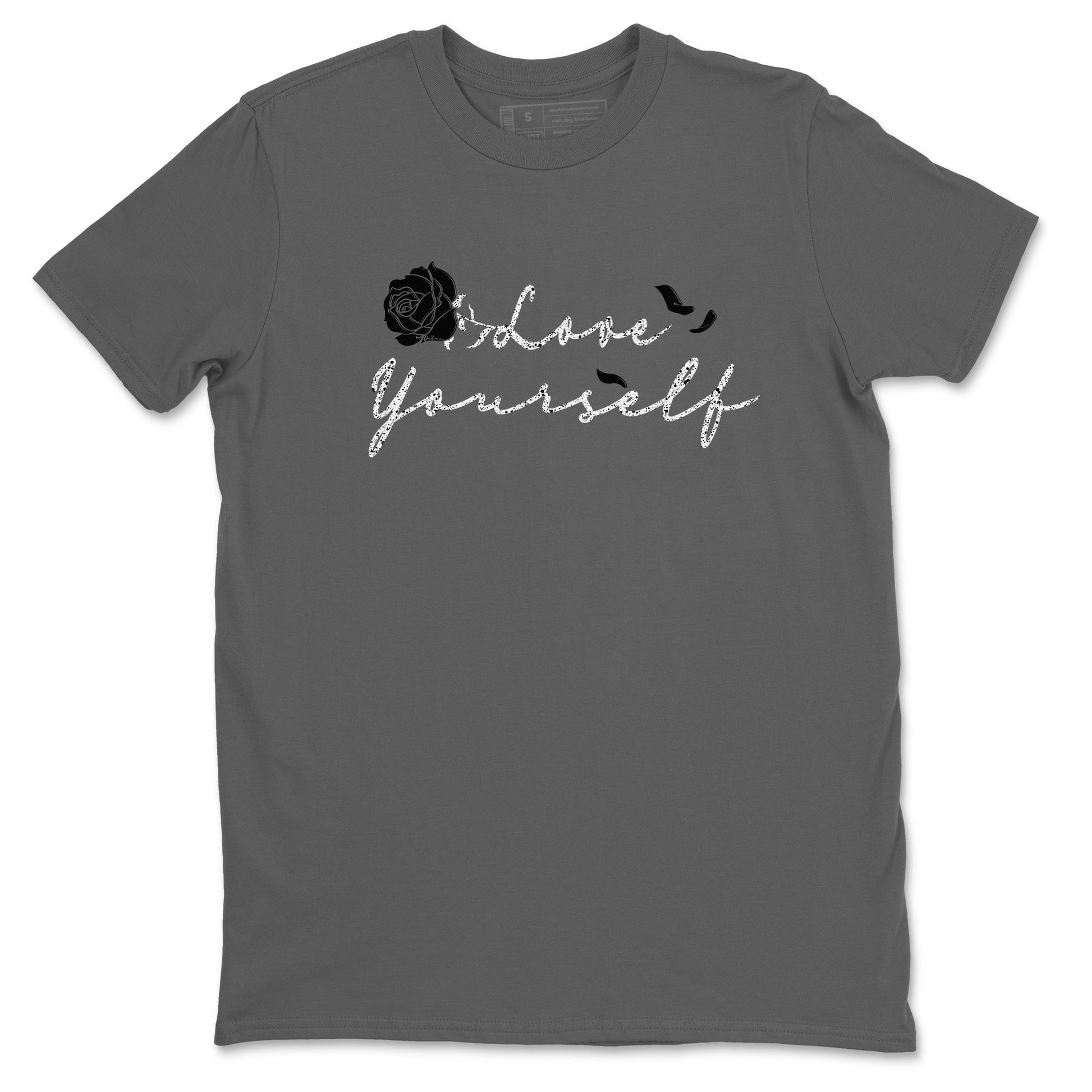 5s White Black shirts to match jordans Love Yourself best t shirts to wear with jordans Air Jordan 5 Retro White Black match shoes to clothes SNRT Sneaker Tees unisex cotton Cool Grey 2 shirts