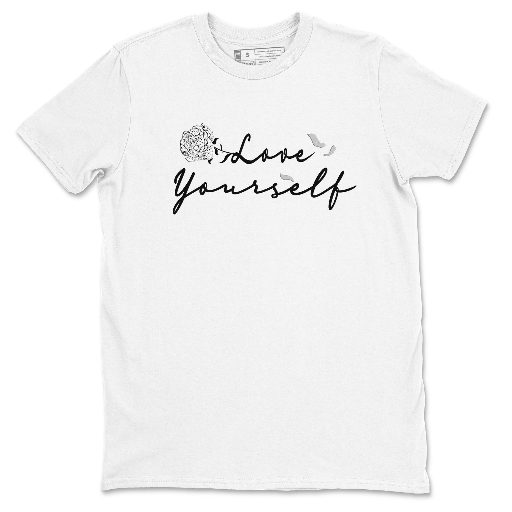 5s White Black shirts to match jordans Love Yourself best t shirts to wear with jordans Air Jordan 5 Retro White Black match shoes to clothes SNRT Sneaker Tees unisex cotton White 2 shirts