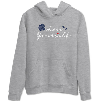 6s White And Midnight Navy shirts to match jordans Love Yourself sneaker match tees Air Jordan 6 White And Midnight Navy SNRT Sneaker Release Tees unisex cotton Heather Grey 2 crew neck shirts