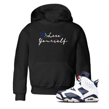 6s White And Midnight Navy shirts to match jordans Love Yourself sneaker match tees Air Jordan 6 White And Midnight Navy SNRT Sneaker Release Tees Youth Baby Black 1 crew neck shirts