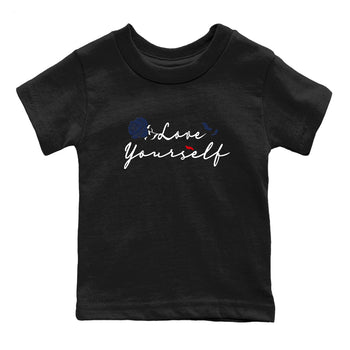 6s White And Midnight Navy shirts to match jordans Love Yourself sneaker match tees Air Jordan 6 White And Midnight Navy SNRT Sneaker Release Tees Youth Baby Black 2 crew neck shirts