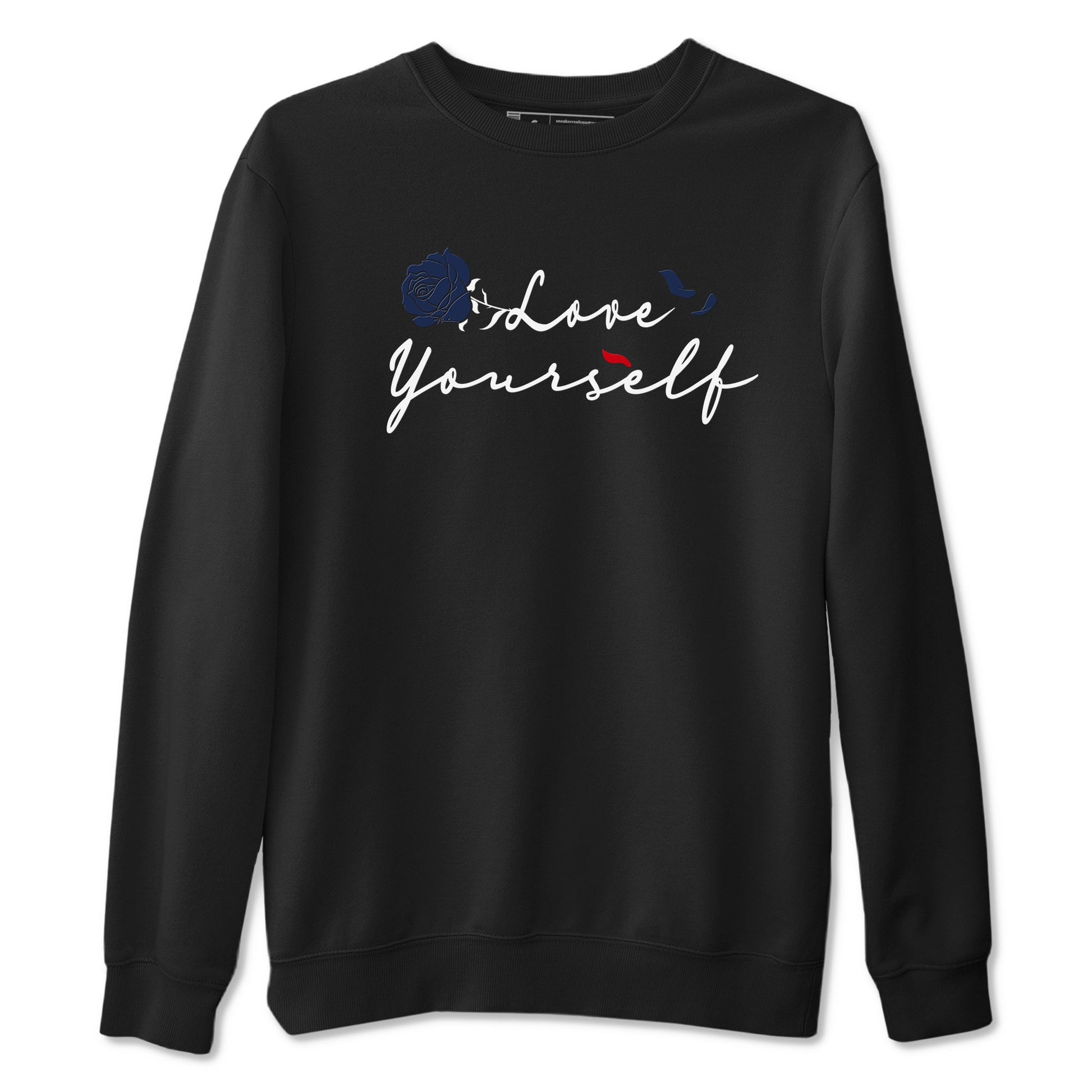 6s White And Midnight Navy shirts to match jordans Love Yourself sneaker match tees Air Jordan 6 White And Midnight Navy SNRT Sneaker Release Tees unisex cotton Black 2 crew neck shirts
