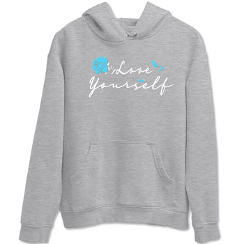AJ9 Powder Blue shirt to match jordans Love Yourself sneaker tees Air Jordan 9 Powder Blue SNRT Sneaker Release Tees unisex cotton Heather Grey 2 crew neck shirt