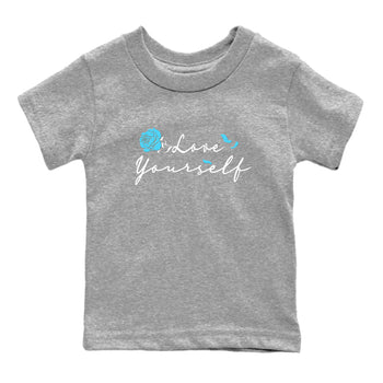 AJ9 Powder Blue shirt to match jordans Love Yourself sneaker tees Air Jordan 9 Powder Blue SNRT sneaker release tees baby toddler Heather Grey 2 cotton Shirt