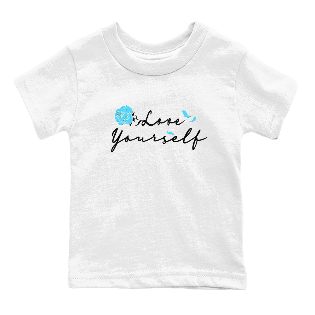 AJ9 Powder Blue shirt to match jordans Love Yourself sneaker tees Air Jordan 9 Powder Blue SNRT sneaker release tees baby toddler White 2 cotton Shirt