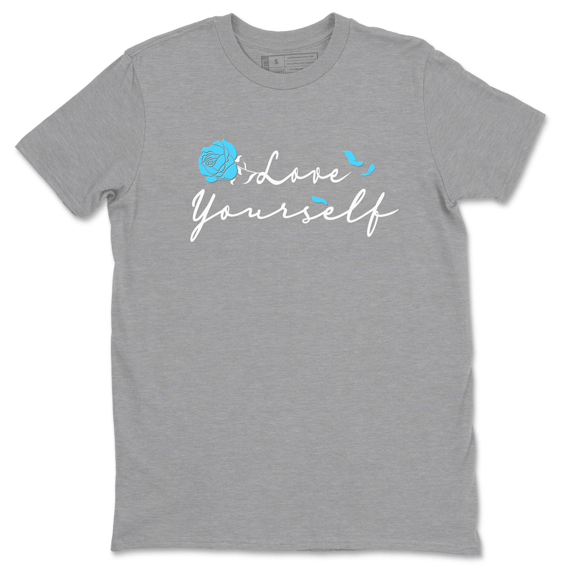 AJ9 Powder Blue shirt to match jordans Love Yourself sneaker tees Air Jordan 9 Powder Blue SNRT Sneaker Release Tees unisex cotton Heather Grey 2 crew neck shirt