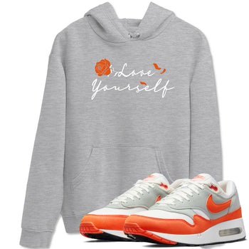 Air Max 1 OG '86 'Summit White and Cosmic Clay shirts to match jordans Love Yourself sneaker match tees Air Max 1 Cosmic Clay match shoes to clothes SNRT Sneaker Tees unisex cotton Heather Grey 1 shirts