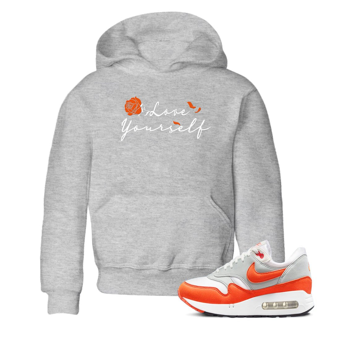 Air Max 1 OG '86 'Summit White and Cosmic Clay shirts to match jordans Love Yourself sneaker match tees Air Max 1 Cosmic Clay match shoes to clothes SNRT Sneaker Tees Youth Baby Heather Grey 1 tee
