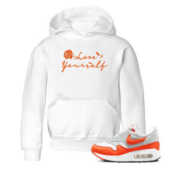 Air Max 1 OG '86 'Summit White and Cosmic Clay shirts to match jordans Love Yourself sneaker match tees Air Max 1 Cosmic Clay match shoes to clothes SNRT Sneaker Tees Youth Baby White 1 tee