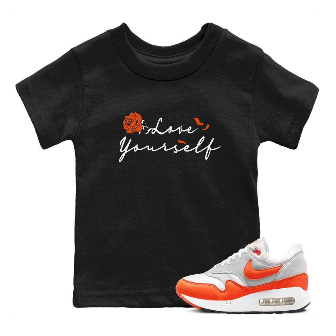 Air Max 1 OG '86 'Summit White and Cosmic Clay shirts to match jordans Love Yourself sneaker match tees Air Max 1 Cosmic Clay match shoes to clothes SNRT Sneaker Tees Youth Baby Black 1 tee