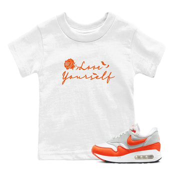 Air Max 1 OG '86 'Summit White and Cosmic Clay shirts to match jordans Love Yourself sneaker match tees Air Max 1 Cosmic Clay match shoes to clothes SNRT Sneaker Tees Youth Baby White 1 tee