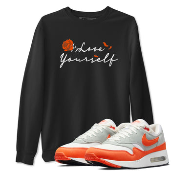 Air Max 1 OG '86 'Summit White and Cosmic Clay shirts to match jordans Love Yourself sneaker match tees Air Max 1 Cosmic Clay match shoes to clothes SNRT Sneaker Tees unisex cotton Black 1 shirts