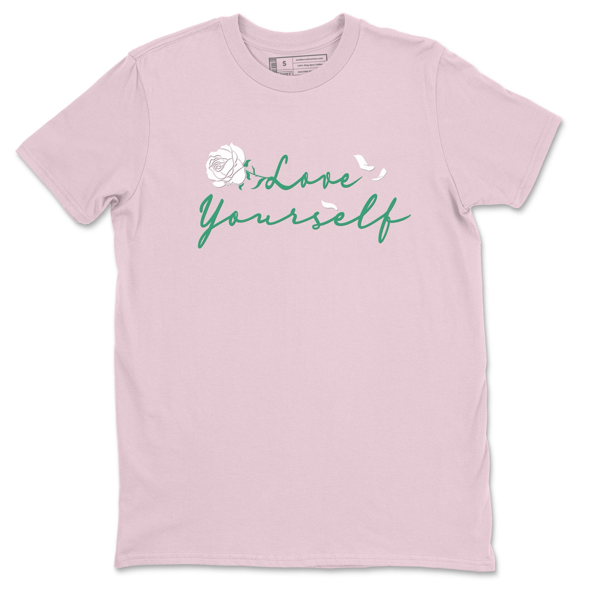 Dunk Low Medium Soft Pink Malachite shirt to match jordans Love Yourself sneaker tees Dunk Medium Soft Pink Malachite SNRT Sneaker Release Tees unisex cotton Pink 2 crew neck shirt