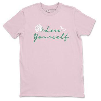 Dunk Low Medium Soft Pink Malachite shirt to match jordans Love Yourself sneaker tees Dunk Medium Soft Pink Malachite SNRT Sneaker Release Tees unisex cotton Pink 2 crew neck shirt