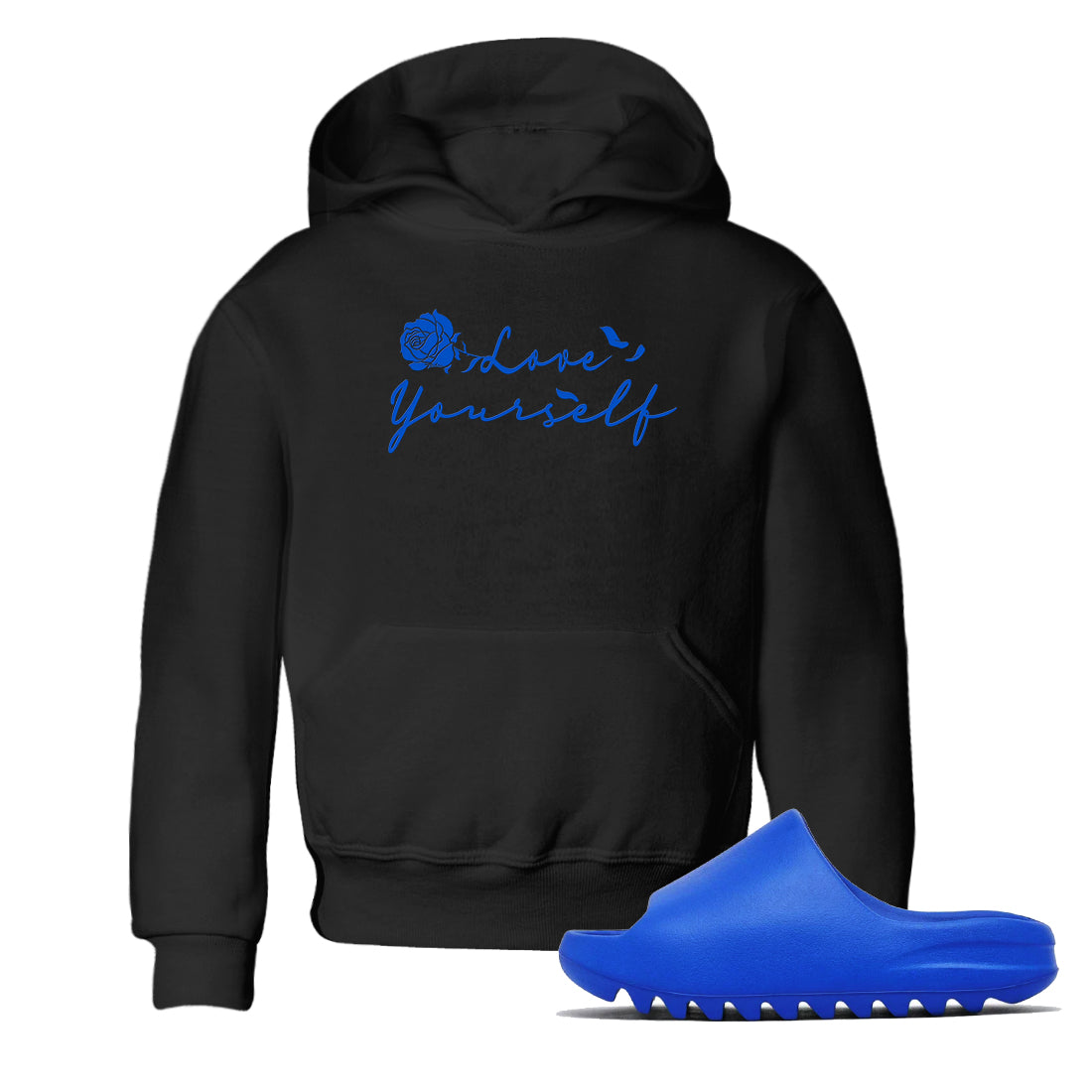 Yeezy Slide Azure shirts to match jordans Love Yourself sneaker match tees Yeezy Slide Azure SNRT Sneaker Tees streetwear brand Baby and Youth Black 1 cotton tee