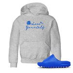 Yeezy Slide Azure shirts to match jordans Love Yourself sneaker match tees Yeezy Slide Azure SNRT Sneaker Tees streetwear brand Baby and Youth Heather Grey 1 cotton tee