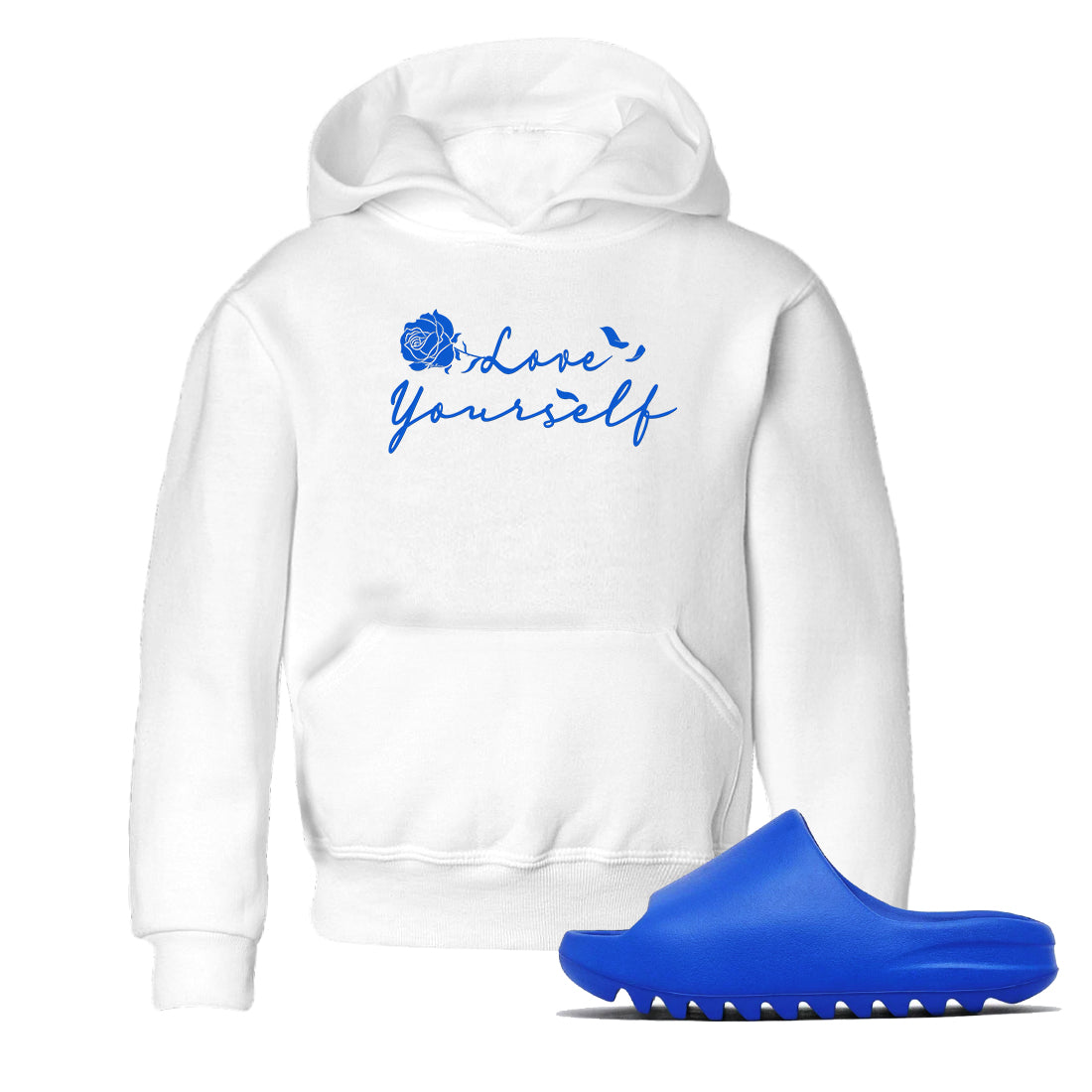 Yeezy Slide Azure shirts to match jordans Love Yourself sneaker match tees Yeezy Slide Azure SNRT Sneaker Tees streetwear brand Baby and Youth White 1 cotton tee