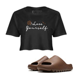 Yeezy Slide Flax shirts to match jordans Love Yourself sneaker match tees Yeezy Slide Flax SNRT Sneaker Tees streetwear brand Black 1 crop tee