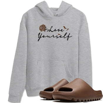 Yeezy Slide Flax shirts to match jordans Love Yourself sneaker match tees Yeezy Slide Flax SNRT Sneaker Tees streetwear brand Heather Grey 1 unisex cotton tee