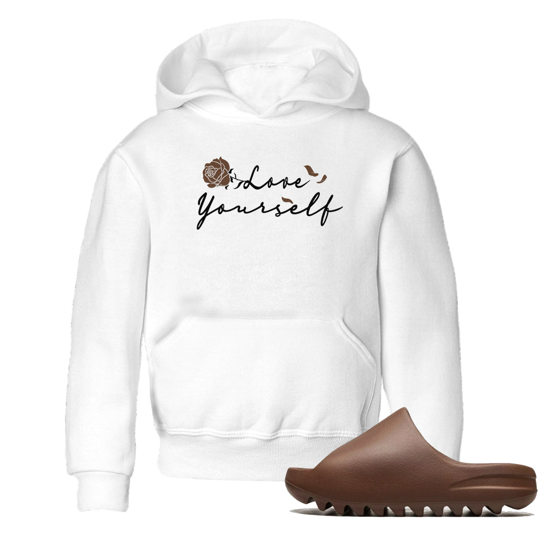 Yeezy Slide Flax shirts to match jordans Love Yourself sneaker match tees Yeezy Slide Flax SNRT Sneaker Tees streetwear brand Baby and Youth White 1 cotton tee