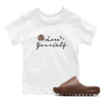 Yeezy Slide Flax shirts to match jordans Love Yourself sneaker match tees Yeezy Slide Flax SNRT Sneaker Tees streetwear brand Baby and Youth White 1 cotton tee